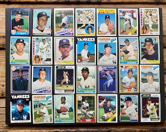 70s-80s New York Yankees Lot of 28 MLB Baseball Cards, Yanks, NYY, NY, Vintage, Instant Collection