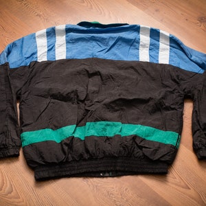 80s-90s Todd 1 Windbreaker Jacket, M/L, Vintage Outerwear, Todd1 T1 Streetwear, Colorblock image 2