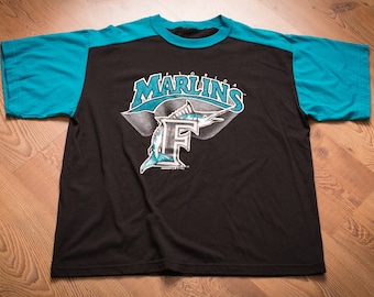 90s Florida Marlins T-Shirt, XL, Vintage Graphic Tee, Miami, 1993 Inaugural Season, MLB Baseball Team Apparel