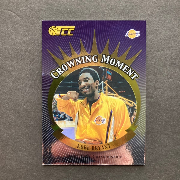 Kobe Bryant 2001-02 Topps TCC Crowning Moment Insert Card #CM5, NBA Basketball, Los Angeles Lakers, Vintage Y2K, LA