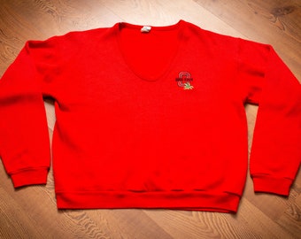 80s Ohio State University Sweater, Buckeyes, S, Vintage Shirt, Preppy Long Sleeve, OSU College Apparel, Acrylic & Rayon