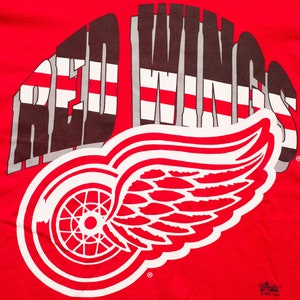 90s Detroit Red Wings Logo T-shirt, L, Vintage Tee, Jersey Style, NHL Hockey Team, Motown, Michigan image 3