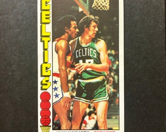 John Havlicek 1976-77 Topps Card #90, NBA Basketball, Boston Celtics, Oversize Base Set, Vintage 1970s, Jumbo