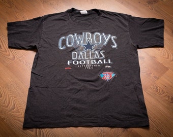 90s Dallas Cowboys Football T-Shirt, L/XL, Star Logo Graphic Tee, NFL, Vintage, Trench