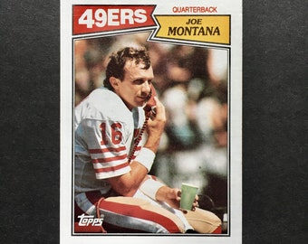 Joe Montana 1987 Topps NFL Football Card #112, San Francisco 49ers, Sports Collectible, Trading Memorabilia, 80s