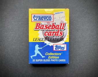 1988 Topps Revco League Leaders Set, MLB Baseball Trading Cards, Complete 33 Cards