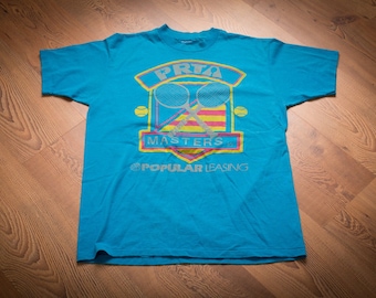 80s-90s PRTA Masters Tennis Graphic T-Shirt, M/L, Vintage Tee, Puerto Rico Association