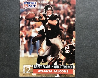 Brett Favre 1991 Pro Set Rookie Card #762, Atlanta Falcons, Green Bay Packers RC, NFL Football, Vintage 90s