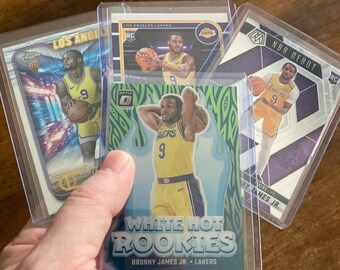Bronny James Jr RCs Pack w/SP (#'ed /199) Lime Green Prizm, 4 Basketball Rookie Cards, Instant Collection, Curated Selection Lot (inv1)