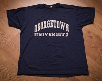 1990 Georgetown University T-Shirt, M, Hoyas Apparel, Vintage College Graphic Tee, Washington DC