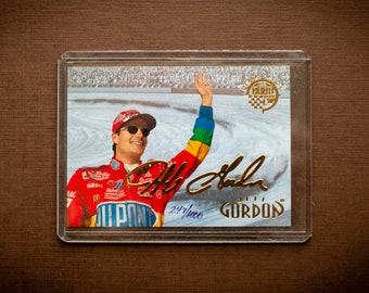 Jeff Gordon 1996 Upper Deck Road to the Cup Gold Signature Hologram Insert Card JG1, SN/1000, NASCAR Racing, Scarce