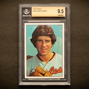 Jim Palmer BVG Gem Mint 9.5 1976 SSPC Card #380, ©1975, Beckett Graded, Baltimore Orioles, MLB Baseball