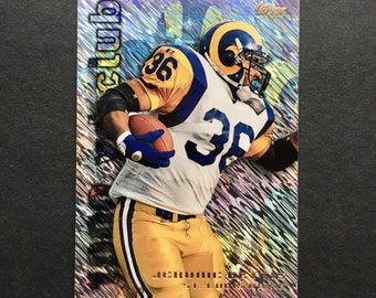 Jerome Bettis 1995 Topps 1000 Yard Club Power Booster Holo Foil Parallel Card #26, NFL Football, St Louis Rams, Vintage 1990s