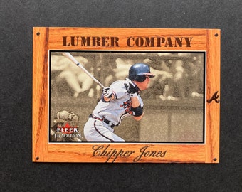 Chipper Jones 2003 Fleer Lumber Company Insert Card #10, MLB Baseball, Vintage Y2K, Atlanta Braves