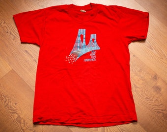 80s New York City Marathon T-Shirt, Kids/Youth, Vintage NY Tee, NYC Bridge, Annual Running Race