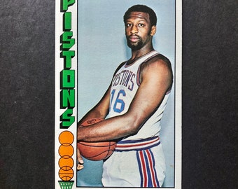 Bob Lanier 1976-77 Topps Card #10, NBA Basketball, Detroit Pistons, Oversize Base Set, Vintage 1970s, Jumbo
