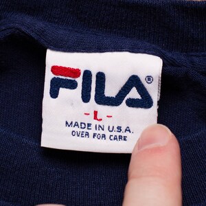 90s FILA Spell Out Logo Red T-shirt, Rap Hip Hop Tee, Vintage 1990s, Performance Sport Systems, Athletic Sportswear image 5