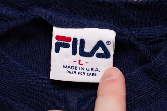 90s FILA Spell Out Logo Red T-shirt, Rap Hip Hop … - image 5