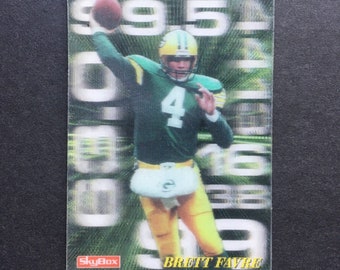 Brett Favre 1996 SkyBox Premium MVP Lenticular Prize 3D Insert Card, NFL Football, Green Bay Packers, Vintage 1990s