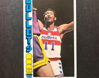 Elvin Hayes 1976-77 Topps Card #120, NBA Basketball, Washington Bullets, Oversize Base Set, Vintage 1970s, Jumbo