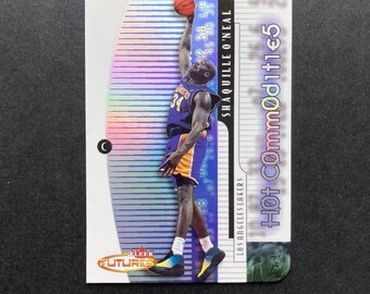 Shaquille O'Neal 2000-01 Fleer Futures Hot Commodities Insert Card #5, NBA Basketball, Los Angeles Lakers, Vintage Y2K, LA