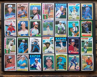 70s-80s Montreal Expos Lot of 28 MLB Baseball Cards, Vintage, Canadian Team, Instant Collection, Canada