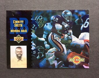 Emmitt Smith 1994 Upper Deck Pro Bowl Insert Card #PB10, NFL Football, Vintage 1990s