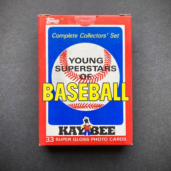 1986 Topps Kay Bee Toys Young Superstars of Baseball Set, MLB Baseball Trading Cards, Complete 33 Cards, KayBee KB