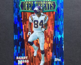 Randy Moss 1999 Topps Season’s Best Deep Threats Insert Card #SB13, NFL Football, Vintage 1990s