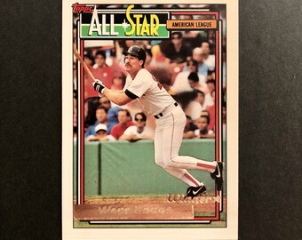 Wade Boggs 1992 Topps Gold Foil Winner Card #399, Boston Red Sox, MLB Baseball Card, Vintage 1990s