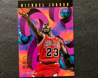 Michael Jordan 1995-96 Hoops Number Crunchers Insert Card #1, NBA Basketball, Chicago Bulls, Vintage 1990s