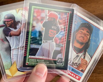 James Wood Pack w/SP Black Circles Prizm, 3 Baseball Cards, Instant Collection, Curated Selection Lot, Rookie (inv1)