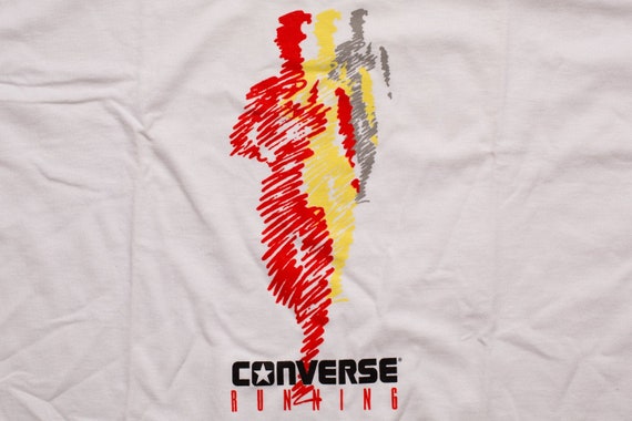 90s Converse Running T-shirt, XL, Vintage Sketch … - image 2
