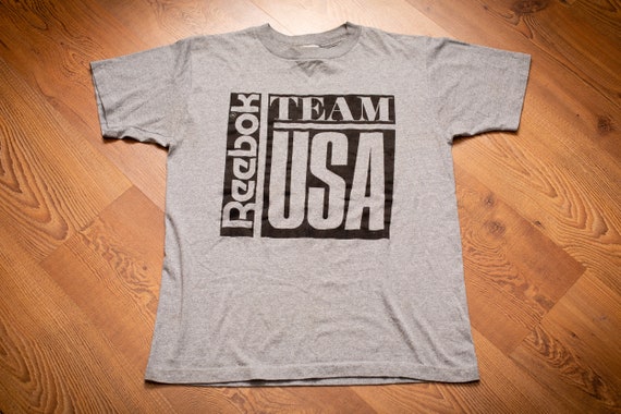 80s Reebok Team USA T-shirt, S/M, Olympics, Vintage Tee, Union