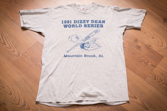 90s Dizzy Dean 1991 World Series T-Shirt, Coca-Cola, M, Softball Tournament, Vintage Baseball Graphic Tee