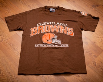 90s Cleveland Browns T-Shirt, M, Vintage Tee, NFL Ohio Team, Spellout, Helmet Graphic, 1999