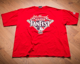 90s MLB All-Star FanFest T-Shirt, 2XL, Vintage Tee, Baseball Game, John Hancock, 1999 Fan Fest