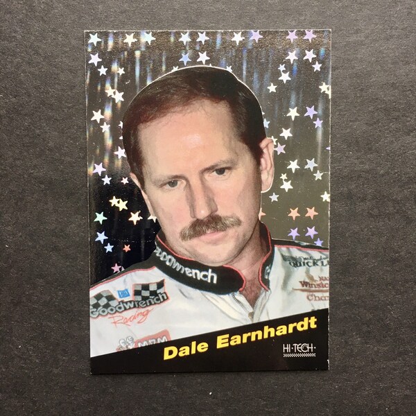 Dale Earnhardt Sr 1995 Hi-Tech Brickyard 400 Foil Stars Insert Card #BY5, NASCAR Racing