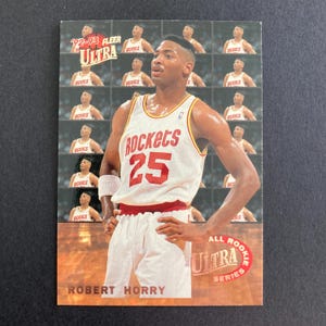 Robert Horry 1992-93 Fleer Ultra All Rookie Series Insert Card #3, NBA Basketball, Houston Rockets, Vintage 1990s