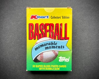1988 Topps Kmart Memorable Moments Set, MLB Baseball Trading Cards, Complete 33 Cards