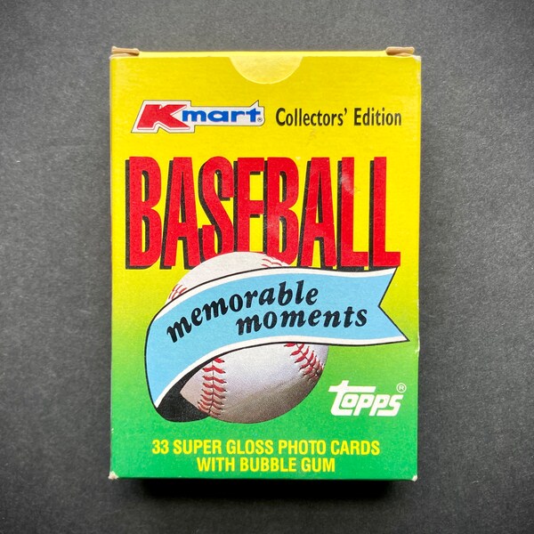 1988 Topps Kmart Memorable Moments Set, MLB Baseball Trading Cards, Complete 33 Cards