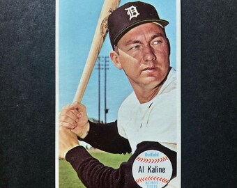 Al Kaline 1964 Topps Giants (Oversized) Card #12, 5.25" x 3.125", Detroit Tigers, MLB Baseball, Vintage 1960s, Youngest Batting Champ