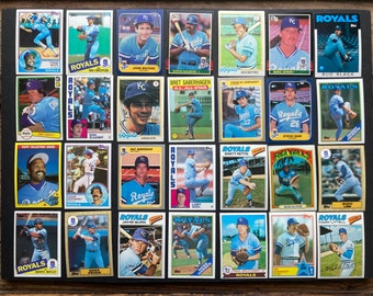 70s-80s Kansas City Royals Lot of 28 MLB Baseball Cards, Vintage, KC, Instant Collection