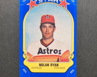 Nolan Ryan 1981 Fleer Star Sticker Card #108, MLB Baseball, Vintage 80s, Houston Astros