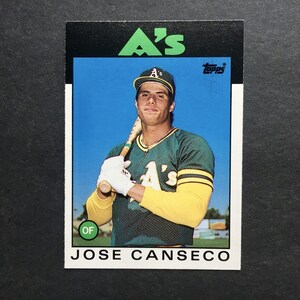 Jose Canseco 1986 Topps Traded #20T Rookie Card, Oakland Athletics RC, MLB Baseball Trading Card, Vintage 80s, XRC