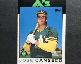 Jose Canseco 1986 Topps Traded #20T Rookie Card, Oakland Athletics RC, MLB Baseball Trading Card, Vintage 80s, XRC