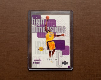 Shaquille O'Neal 1997-98 Upper Deck High Dimensions #HD12 Insert Card, SN/2000, NBA Basketball, Los Angeles Lakers