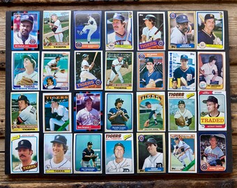 70s-80s Detroit Tigers Lot of 28 MLB Baseball Cards, Vintage, Instant Collection