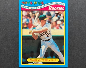 Mark McGwire 1988 Topps Toys 'R' Us Rookies Card #19, MLB Baseball, Vintage 80s, Oakland Athletics