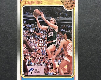 Larry Bird 1988-89 Fleer All-Star Card #124, Boston Celtics, NBA Basketball, BOS Sports Collectible, Trading Memorabilia, Vintage 1980s